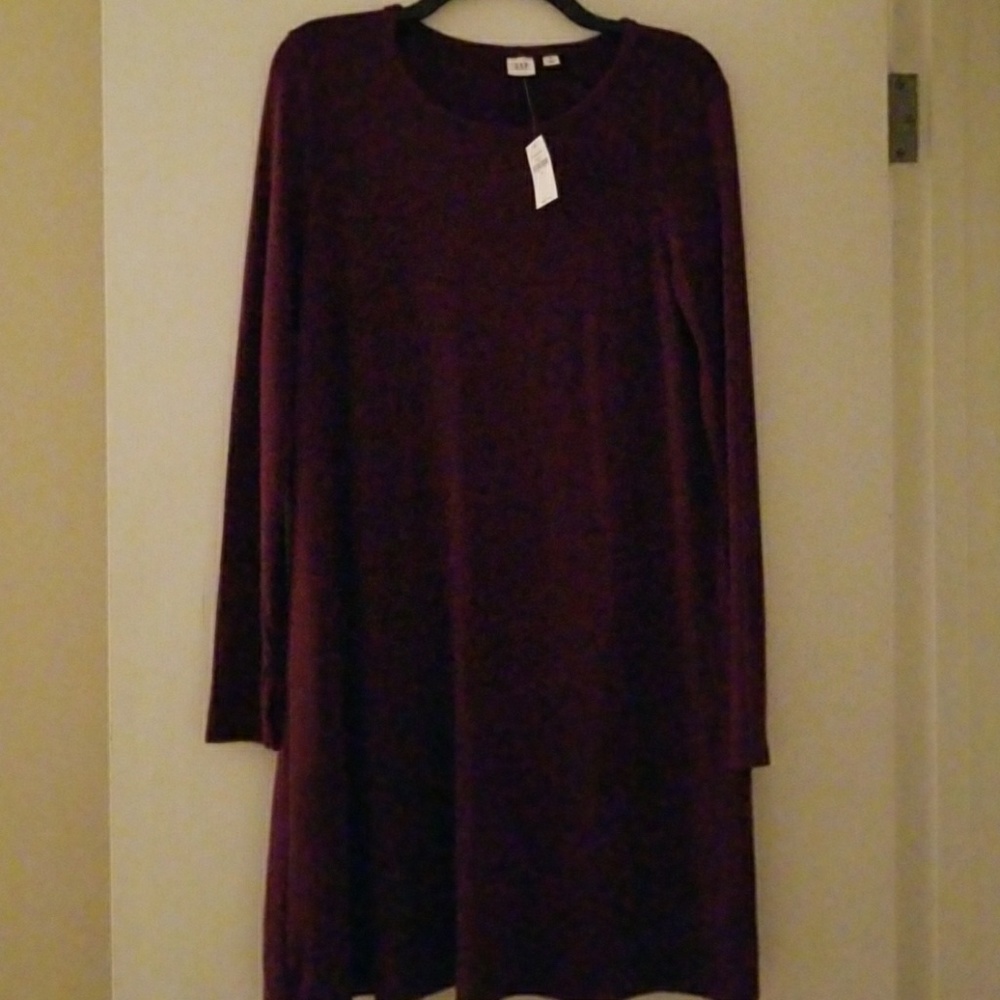 Maroon Knit Swing Dress size Medium by Gap